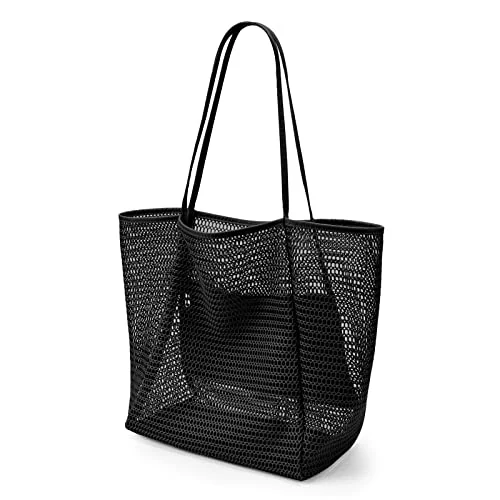 Mesh Beach Tote, 23L, Black