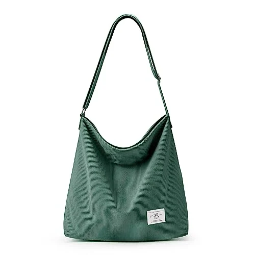 Corduroy Tote Bag, Unique Blue, Large